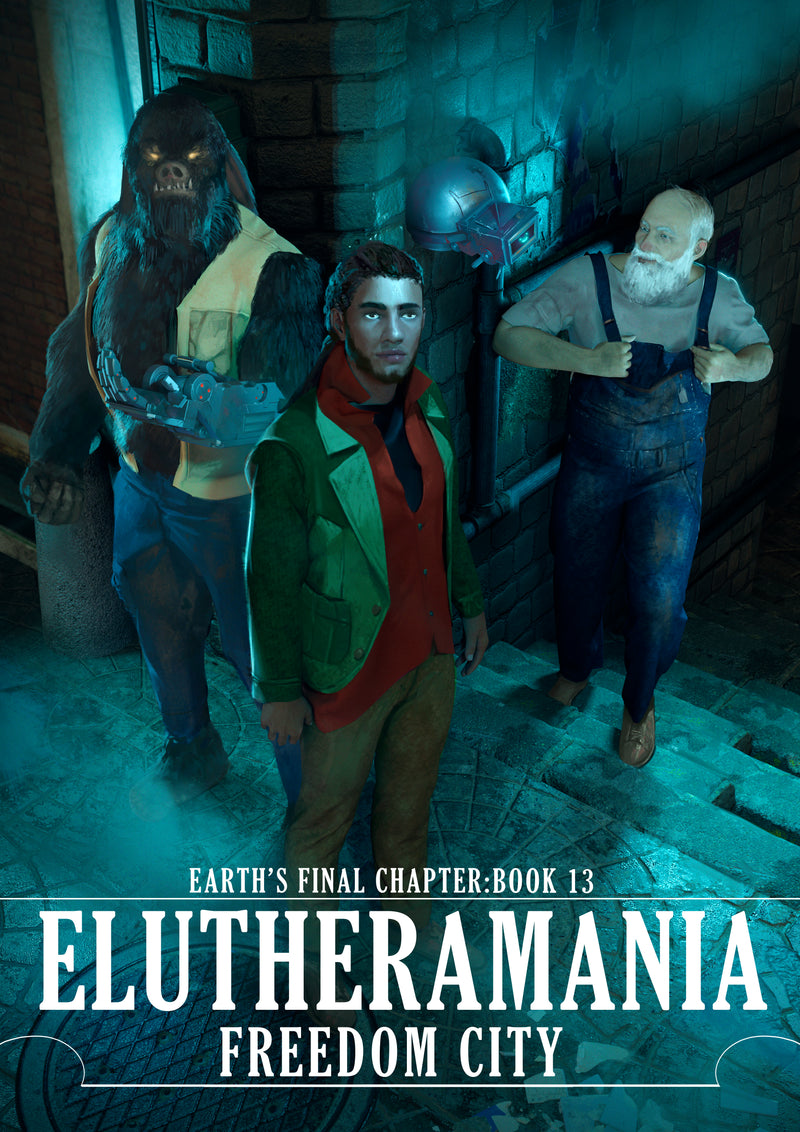 A Small, Post-Apocalyptic World after all Review of Elutheramania, Book 13 of Earths Final Chapter Review by Tom Pahlow